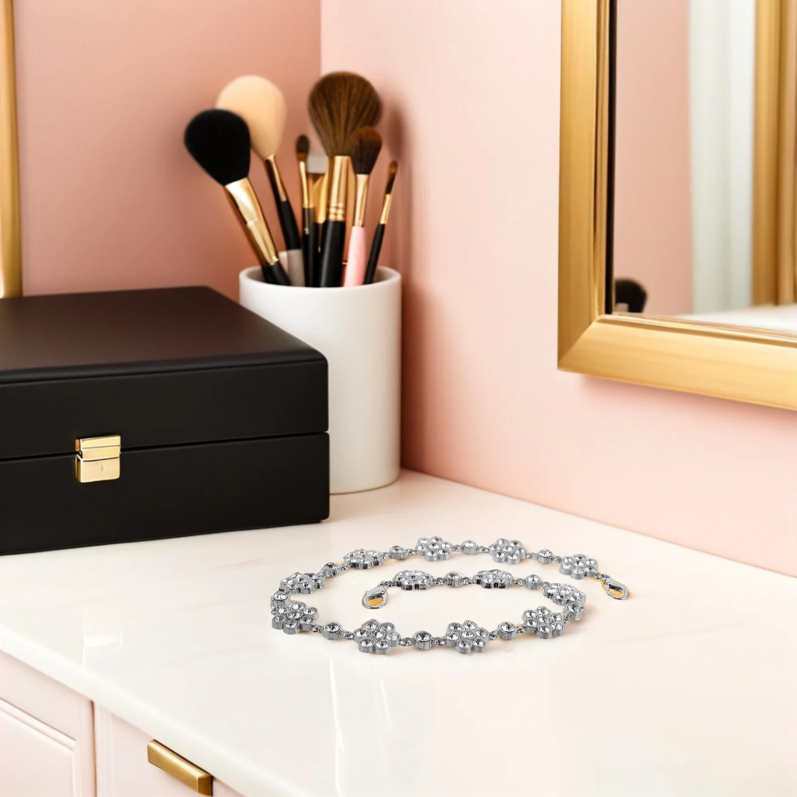 2 шт., сменная цепочка для кошелька со стразами, регулируемый широкий металлический ремешок для сумки, удлинитель кошелька через плечо, декоративные цепочки для сумок