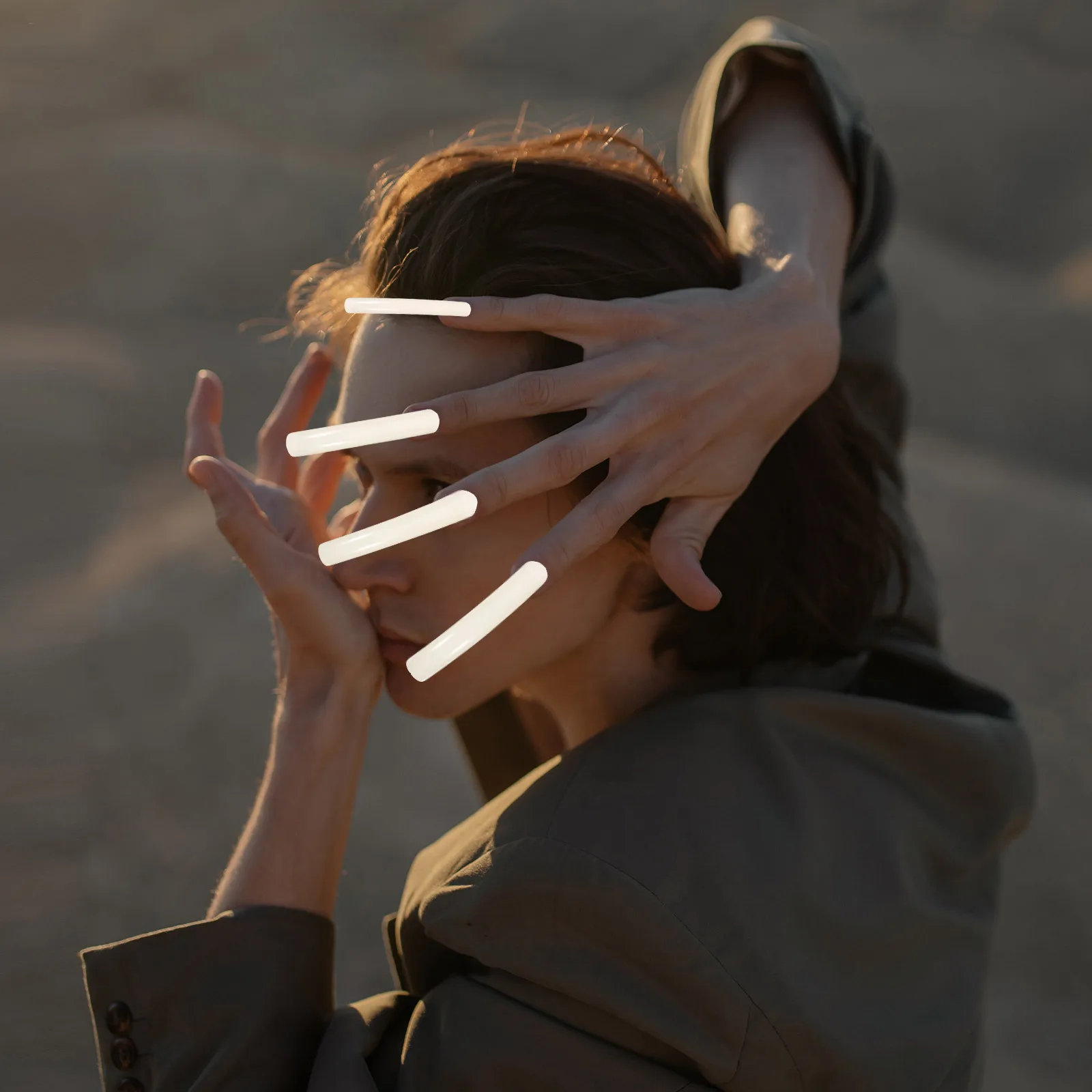 44 шт., изогнутые типсы с полным покрытием, прозрачные накладные ногти для салона, длинные накладные ногти «сделай сам», маникюр, искусственные ногти