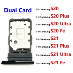 Neu für samsung s21 s20 plus ultra fe dual sim kartens teck platz sd karten fach halter adapter ersatzteile