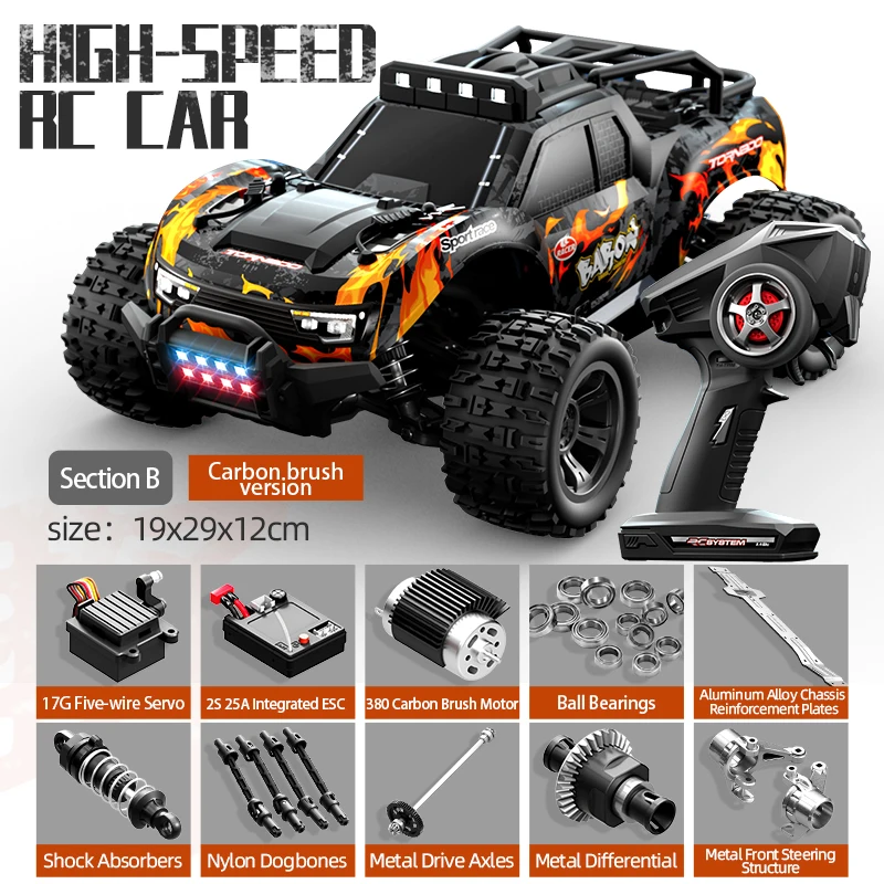 JJRC C8810 Remote Control Car SCY 18101 RC Cars 35KM/H 2.4GHz High Speed Cars Off Road Truck Model Car Toys for Kids Boys Gifts