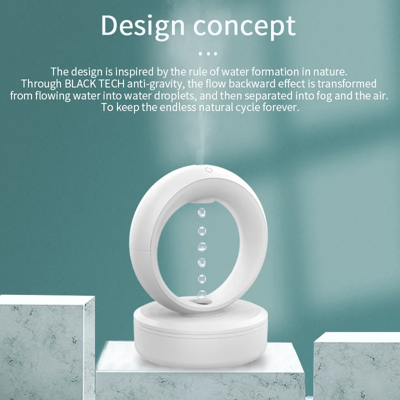 Household and commercial hotel anti-gravity humidifier negative ion fragrance atomizer