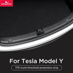 Smabee for Tesla Model Y 2022-2025 Rear Trunk Door Sill Guard Strip Inner Rear Bumper Guard Plate Cover Trim Car Accessories