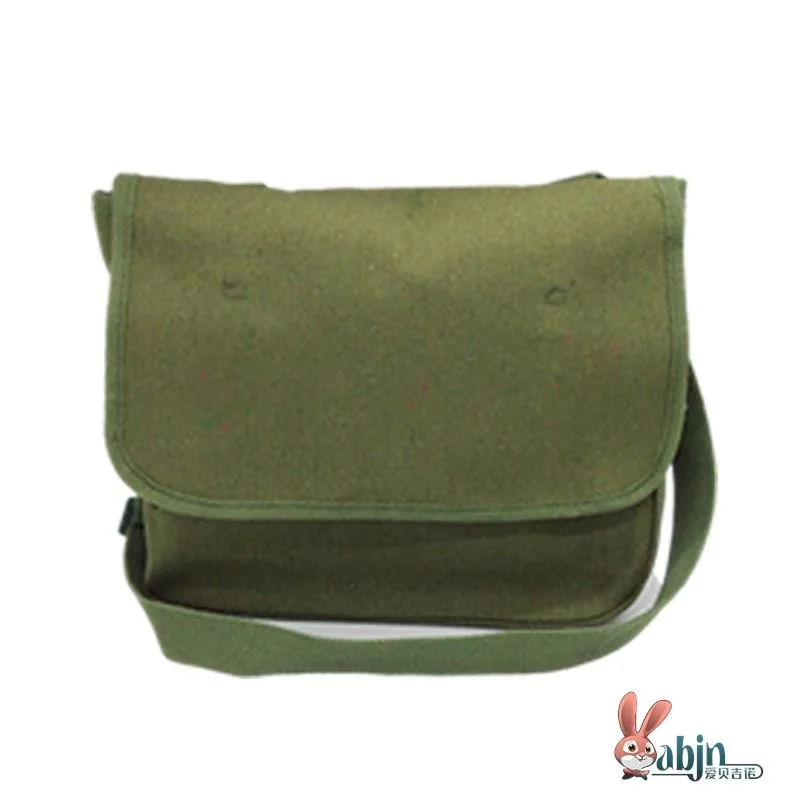 Retro Canvas Slant Crossbody Bag Men's Lei Feng Bag Old Style Single Shoulder Bag Nostalgic Trendy New Model Soft Foldable