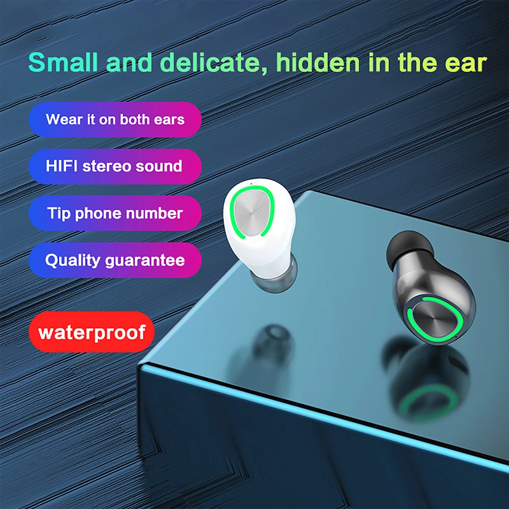 Mini auricular inalámbrico Invisible, auriculares deportivos individuales con Bluetooth, manos libres para todos los auriculares de teléfono