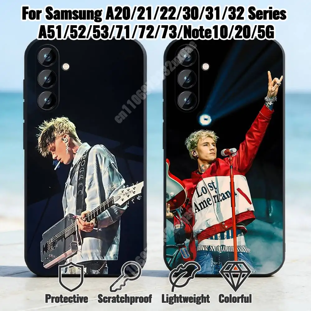 MGK M-Machine Gun Kelly-S Phone Case for Samsung Galaxy A73 72 71 70 Note20 Note10 Note9 Ultra Plus FE Silicone Cover