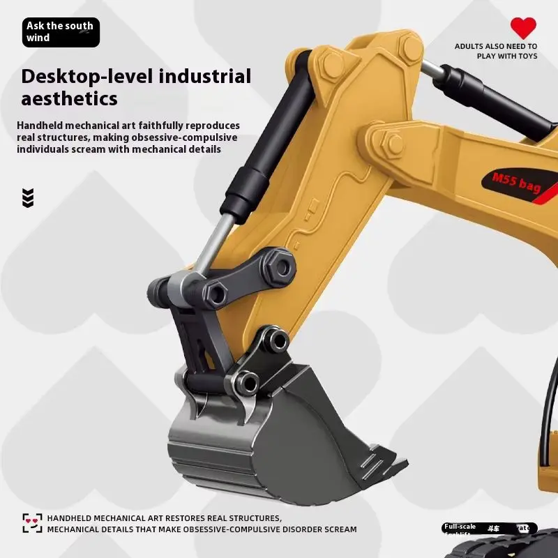 شاحنة قلابة صغيرة تعمل بالتحكم عن بعد بمقياس 1:64 - نموذج كامل لودر أطفال بالريموت كنترول لعبة للأطفال والجامعات #5
