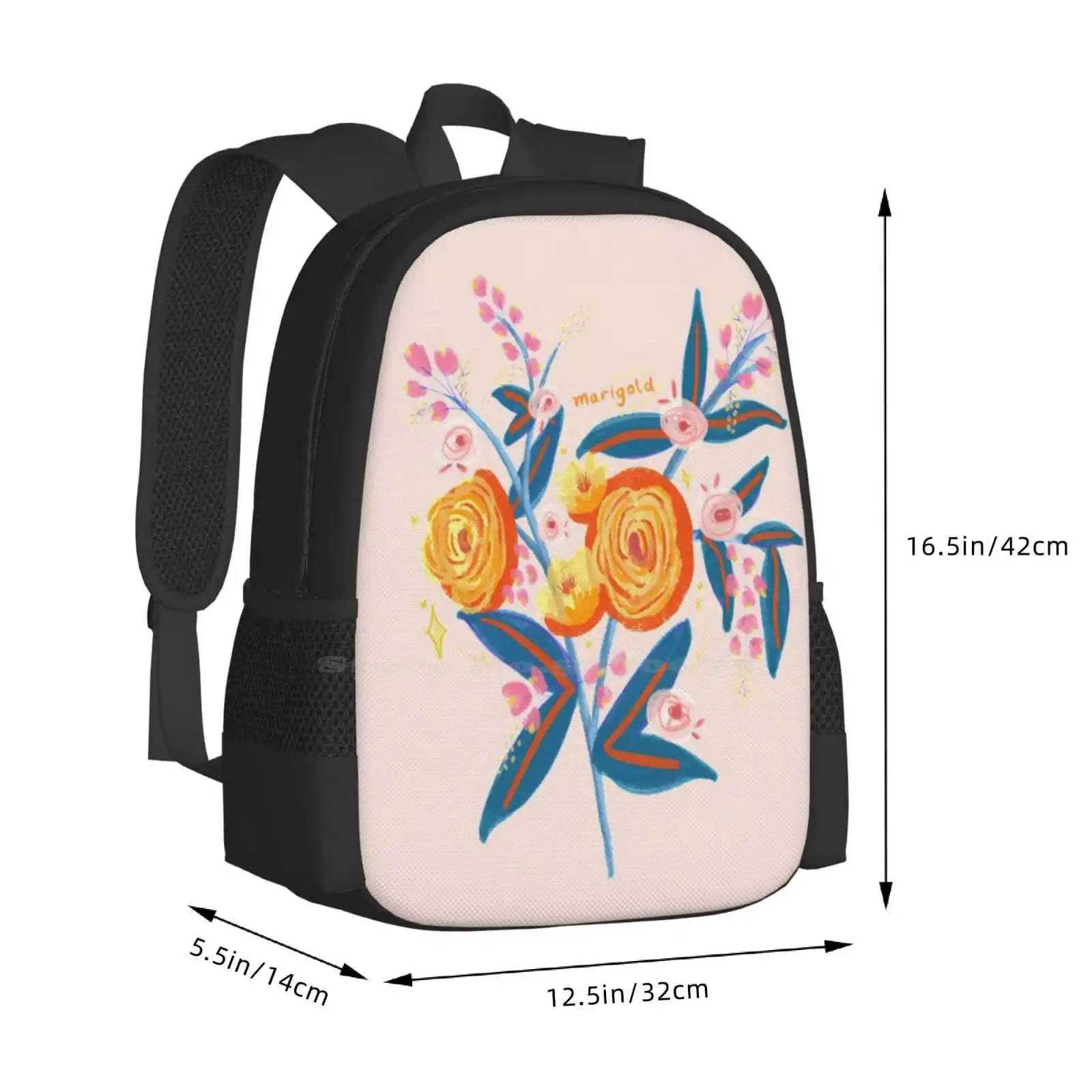 Goudsbloem Hete Verkoop Schooltas Rugzak Mode Tassen Bloemen Mooie Goudsbloem Rozenblad Natuur Hilestory Meisje Kleurrijk