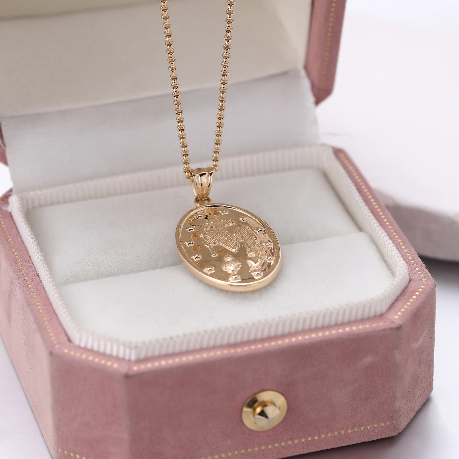 Provence Virgin Mary Pendant Silver/Gold religion Pendant  Necklace Our Lady of the Miraculous Medal Catholic Jewelry Custom - Image 2