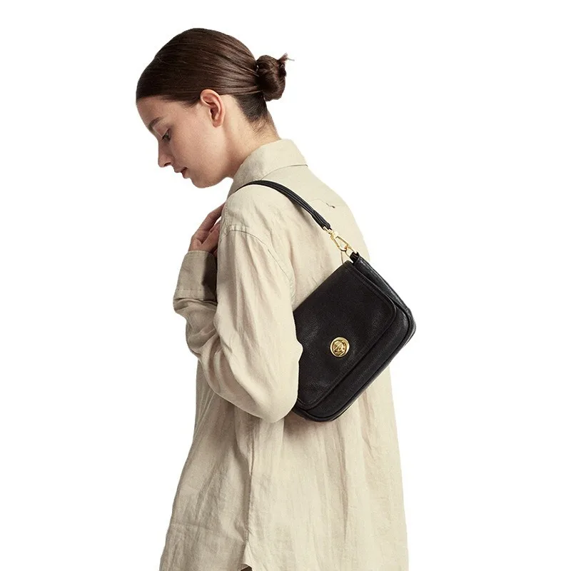 

New Cowhide Single Shoulder Small Square Messenger Bag Genuine Leather bags for women Commuter Crossbody high quality bag