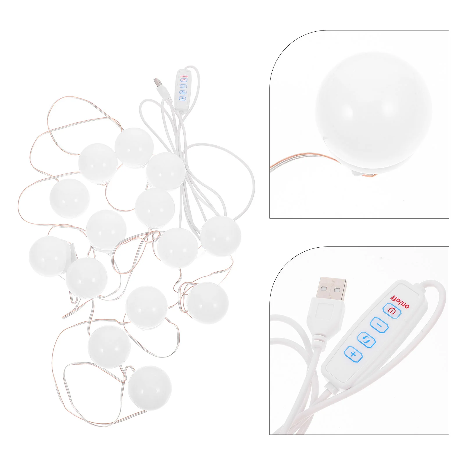 

LED Globe Light Bulbs for Bathroom Vanity Mirror Dimming Make-up Supply Stick on Lights