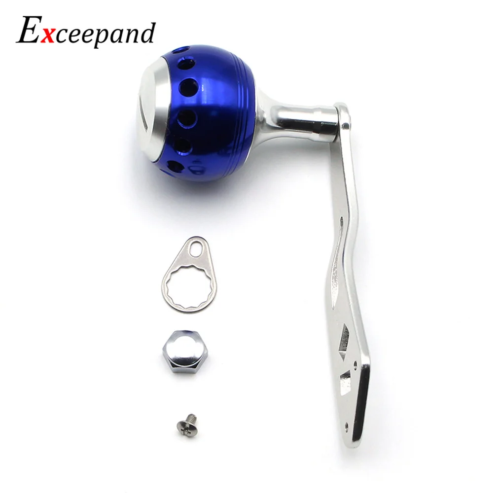 Exceepand Metal Knob CNC Machined Baitcasting Fishing Reel Handle Grip for Abu Garcia Daiwa Wheel DIY Accessory Hole Size 8*5mm