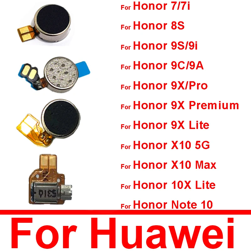 Motor Vibrator For Huawei Honor 7 7i 8S 9S 9i 9A 9C Y9S 9X Pro Premium Lite X10 Max 10X Lite Note 10 Vibration Module Flex Cable