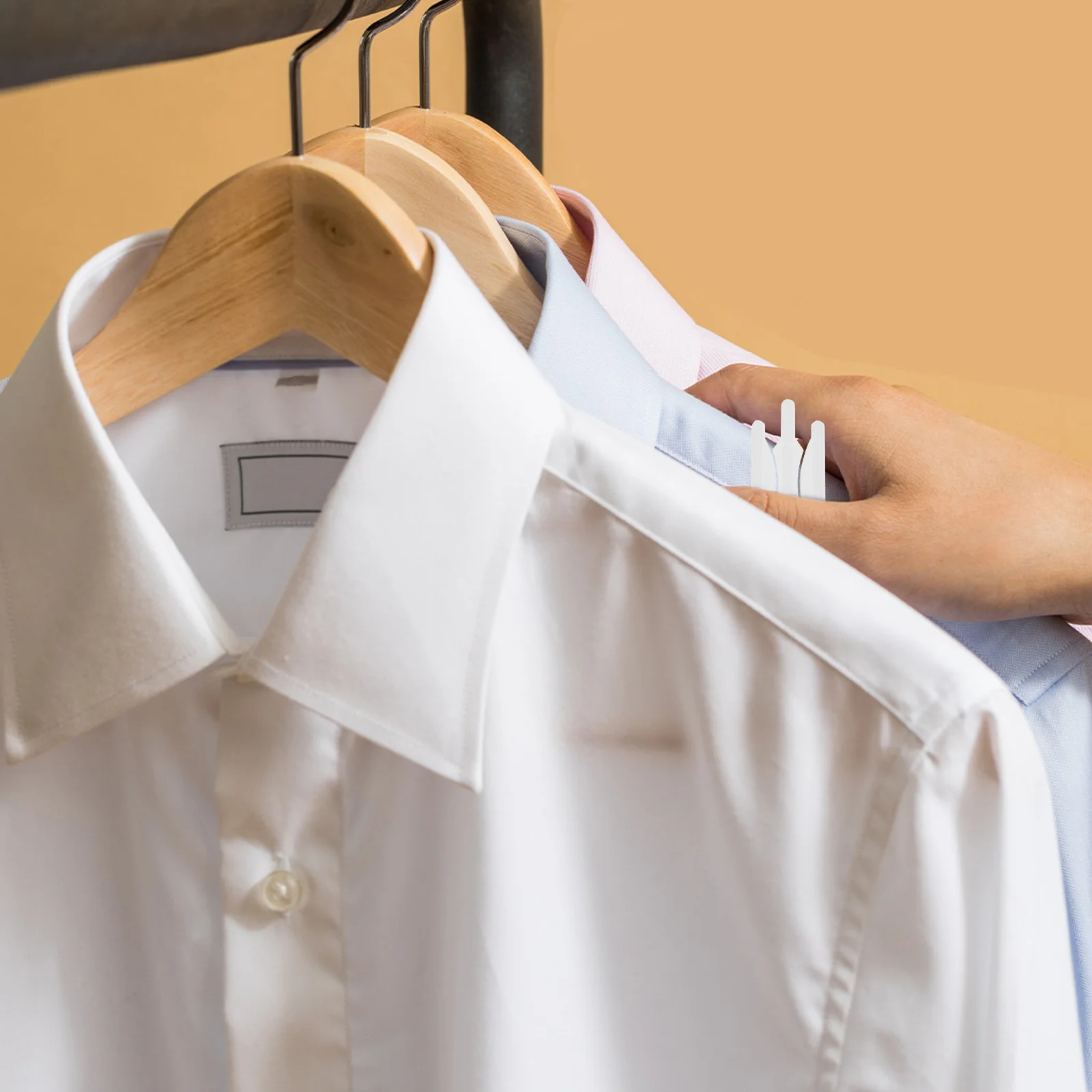 

500Pcs Shirt Clips Premium Plastic Garment Clamps for Clothes Apron Ties Fixing Secure Folding Storage Home Organization