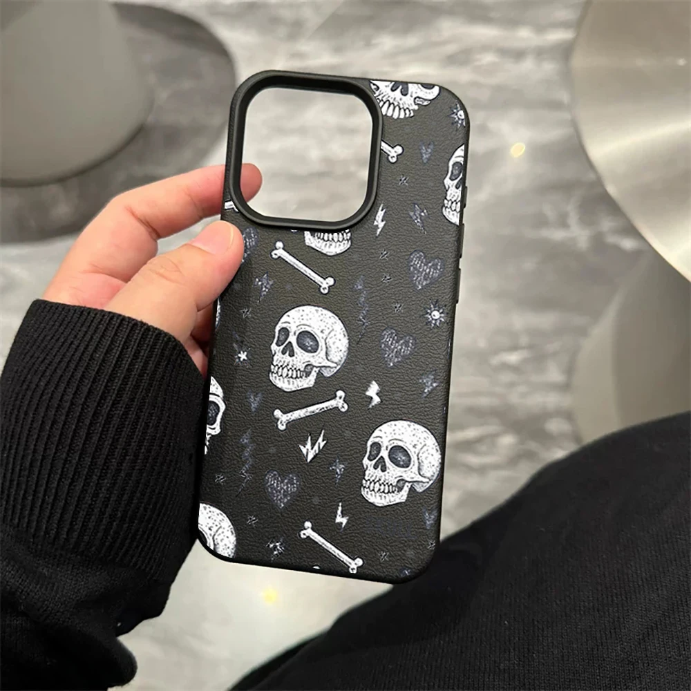 Skelettknochen-Handyhülle für iPhone 17 16 15 14 13 12 11 Pro Max 16 15 14 Plus 17 16 15 14 13 12 Pro 17Air Silikon-Matt-Cover – Detail 8