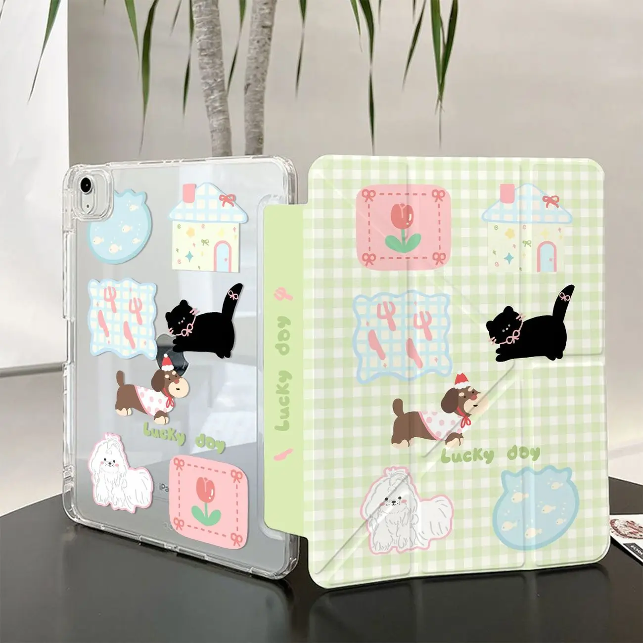 

Чехол для iPad Pro Air 13 11 M5 M4 M3 M2 2 1 11th A16 12.9" 10 9 8 7 6 5 Th Mini 7 6 5 4 7.9" с дизайном «Кот, Кролик, Торт, Музыка, Альбом, Собака»