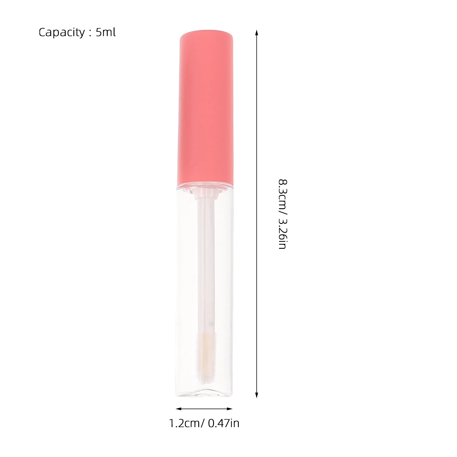 10 pçs claro recarregável tubos de brilho labial mini recipientes de plástico à prova de vazamento vazio batom garrafa de bálsamo labial maquiagem de viagem