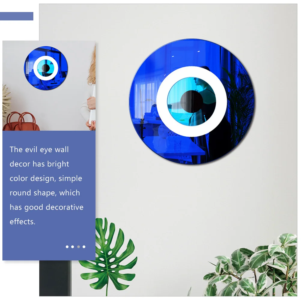 

Evil Art Decor Acrylic Blue Hanging Decoration for Home Indoor Peace Relaxation Craft Acrylic Evil Decor