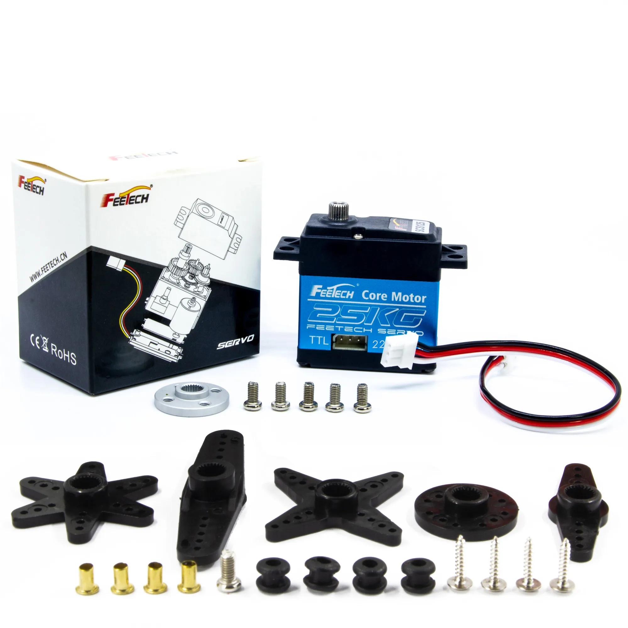 Feetech SCS125 Smart Servo Serial Digital Bus Servo 25KG 20kg.cm Alto Torque com 3 Portas para DIY Robot LX-224