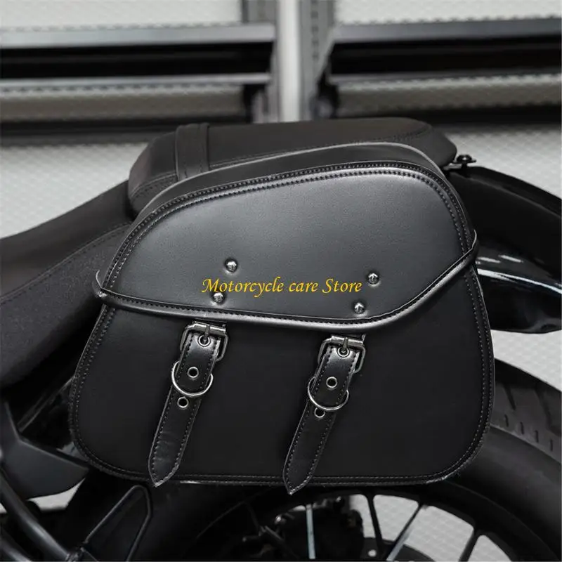 

U75F Motorcycle Gear Bag Storage Pouches Organizers Black With Multiple Compartments For Travelers Enhanced Aesthetic Appeal