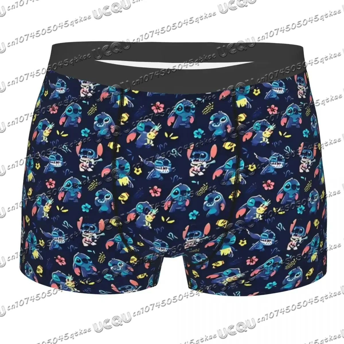 

Stitch Print Men's Sports Boxers Pantie Trunks Underwear Loose Breathable Fast Drying Underwear Women's Boxer Brief