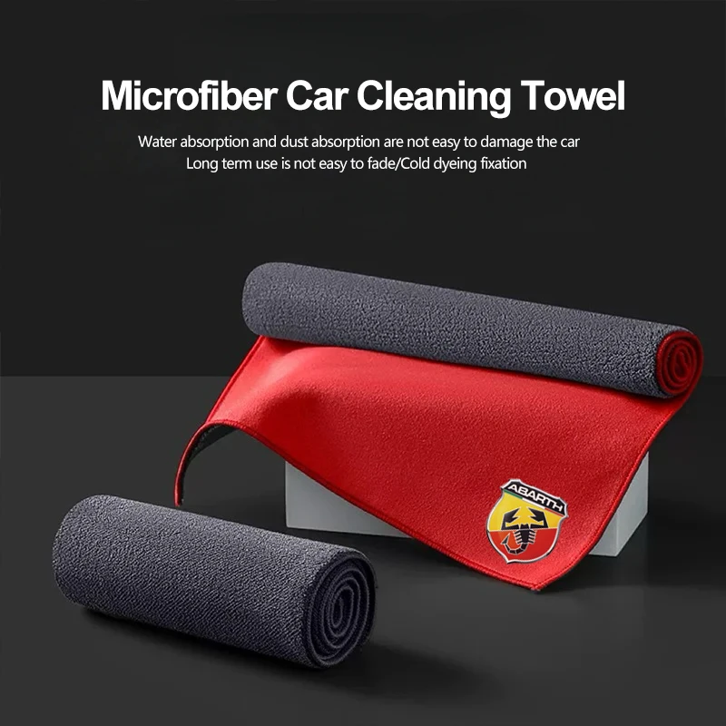Toalla de microfibra 2 en 1, herramientas de limpieza de coche, paño de trapo para Fiat 500 Punto Tipo Doblo Argo Freemont Bravo Panda Stilo Ducato Pondo