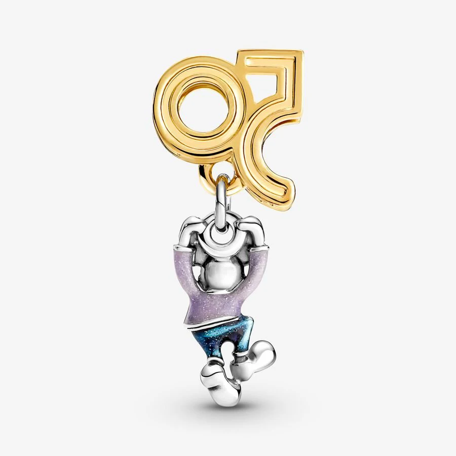 Mickey Mouse 50th Anniversary Dangle Charm Fit Original Charm Bracelets Pendant Jewelry