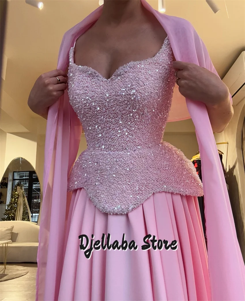 Elegant Pink Women Mermaid Evening Dresses Sleeveless Prom Party Gowns Beading Diamonds Party Vestido De Noche Customized