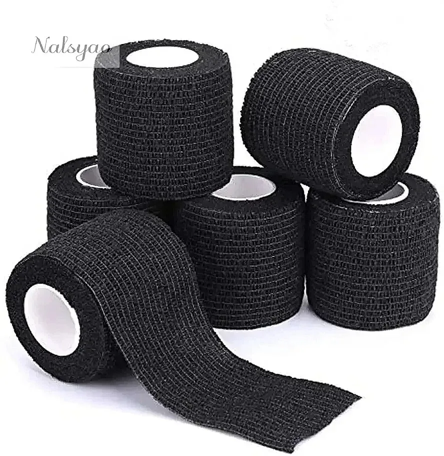 5/10/20Pcs Black Tattoo Grip Bandage Waterproof Self Adhesive Soft Cotton Wrap for Tattoo Accessories Supplies