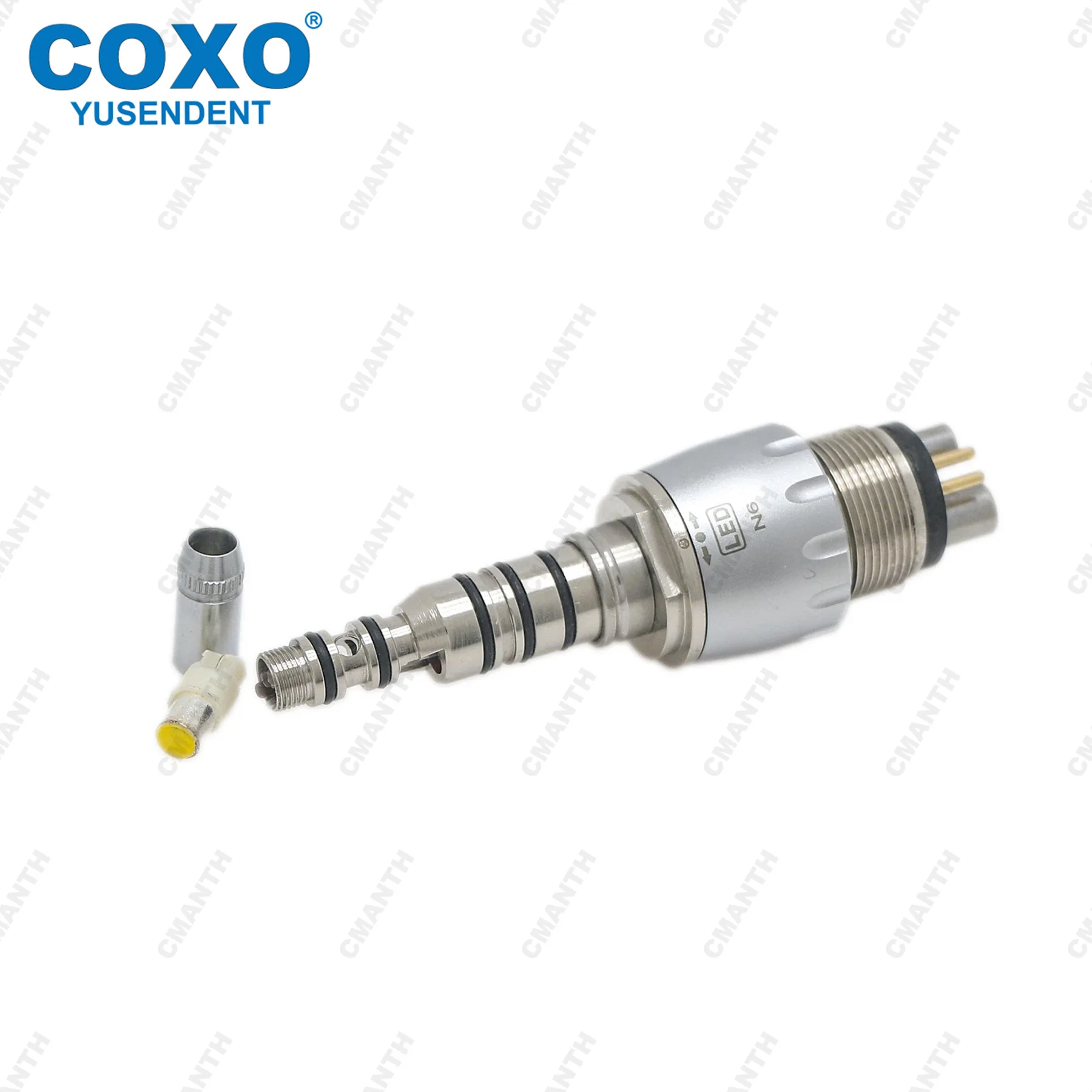 COXO Dental Turbine Quick Coupler 4 Holes 6 pin Fiber Optic LED For Kavo Multiflex High Speed Handpiece Dentistry Accessories