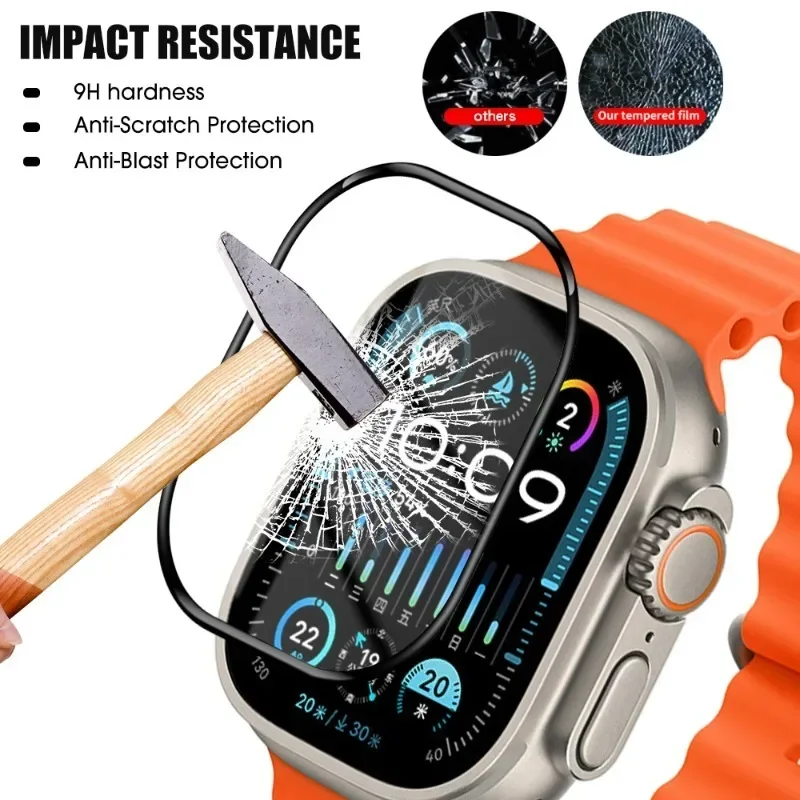 Protector de pantalla para reloj inteligente, película protectora completa para Apple Watch Ultra 2, 49mm, HD, transparente, suave, accesorios para Iwatch