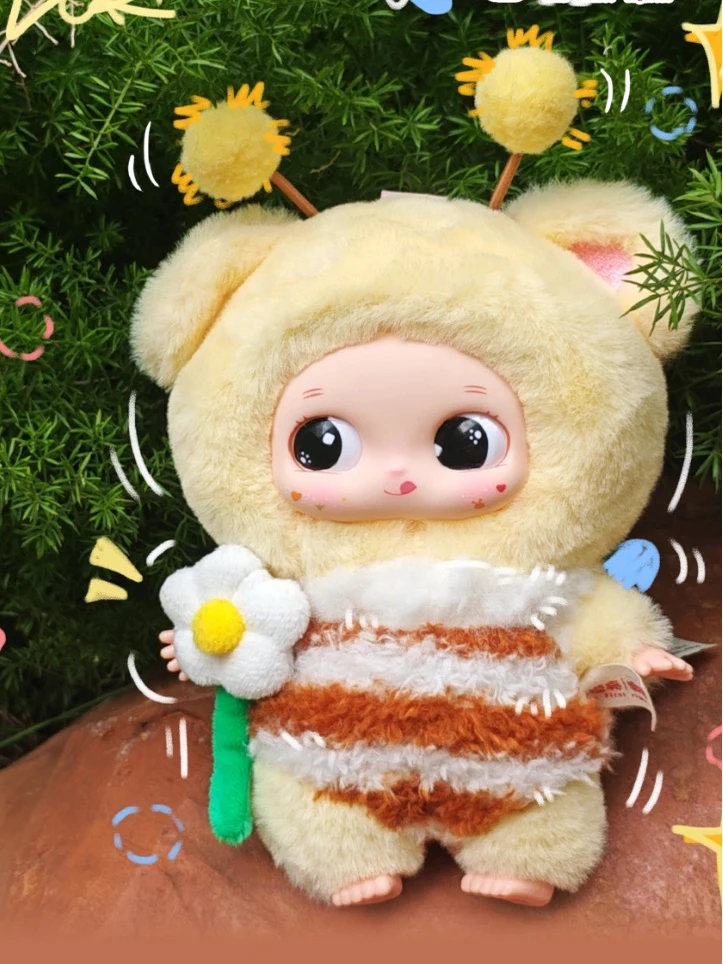 

【Настоящий запас 】 Baby Three Nuobao Spring Day Flower Team, плюшевая глухая коробка, милая виниловая кукла, модный орнамент ручной работы, подарок другу