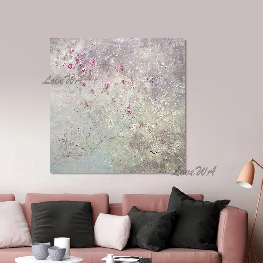 

Handmade Artwork Modern Abstract Beautiful Flower Designs Canvas Painting New Arrival Showpieces For Home Decoration unframed