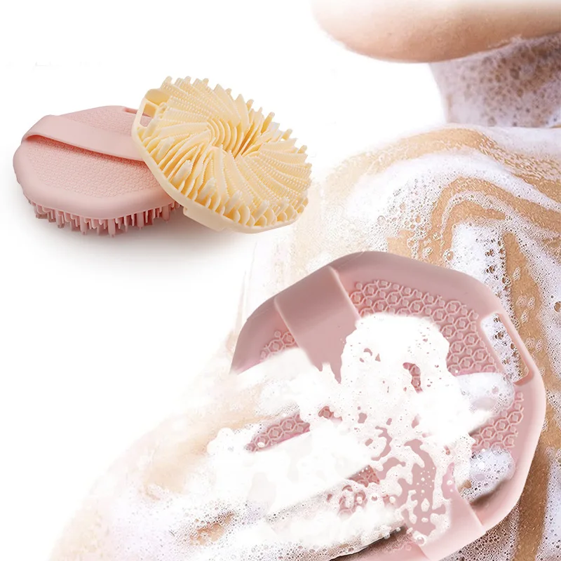 Silikon Shampoo Bad Pinsel Massage Kamm Pflege Wäscher Pinsel Baden Tragbare Dusche Massage Baby Kinder Silikon Körper Wäscher