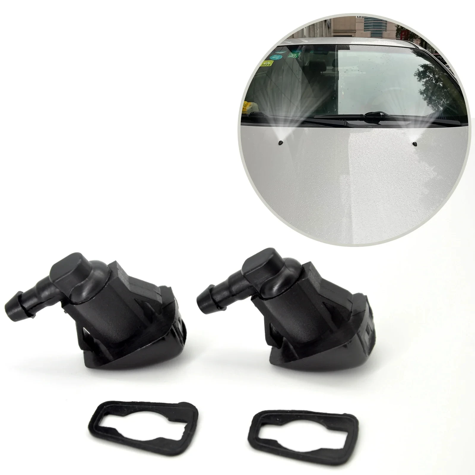 2Pcs Car Front Windshield Water Spray Wiper Nozzle 85381-AE020 For Toyota E120 Corolla Camry Sienna Avensis T25 Corsa XV30 Hilux