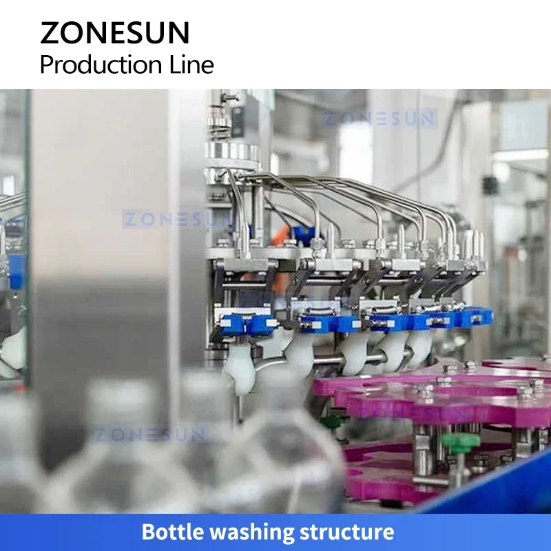 Zonesun ZS-XFCL12 آلة تعبئة وتغطية الزجاجات الزجاجية عالية السرعة آلة قطعة واحدة