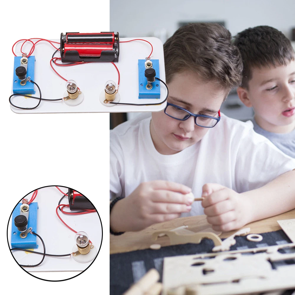 ألعاب نموذج الدائرة الكهربائية للأطفال، مشاريع تجربة علوم الفيزياء، مجموعات ذاتية الصنع، قدرة التفكير