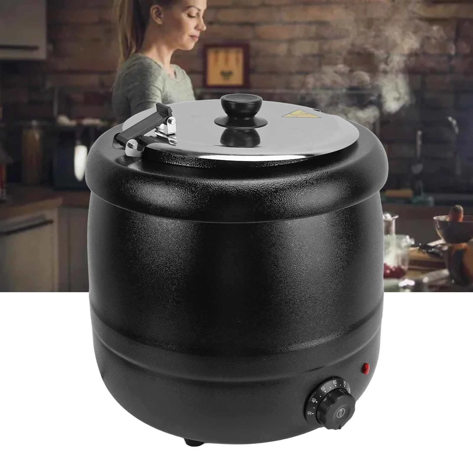 Panela destacável de aço inoxidável, isolamento térmico, aquecedor de sopa, chaleira 10L, 400W