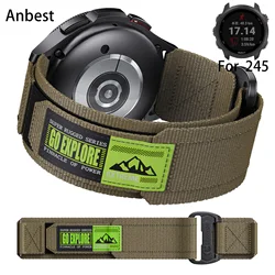 20mm 22mm Nylon Watch Strap for Garmin Forerunner 245/255/265, 20mm 22mm Universal Watch Band for Garmin vivoactive 3 MUSIC