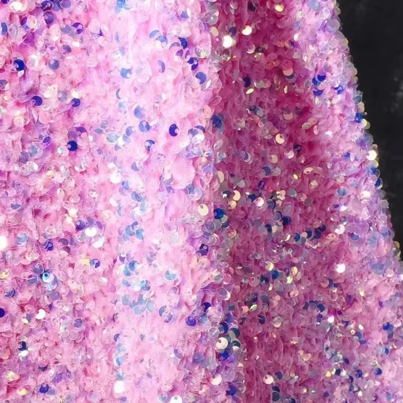 32 لون المخملية النسيج 3 مللي متر الترتر النسيج مساء فستان المرحلة فستان مُصمم حسب الطلب الأقمشة لخياطة مفرش المائدة أغطية الرأس اكسسوارات