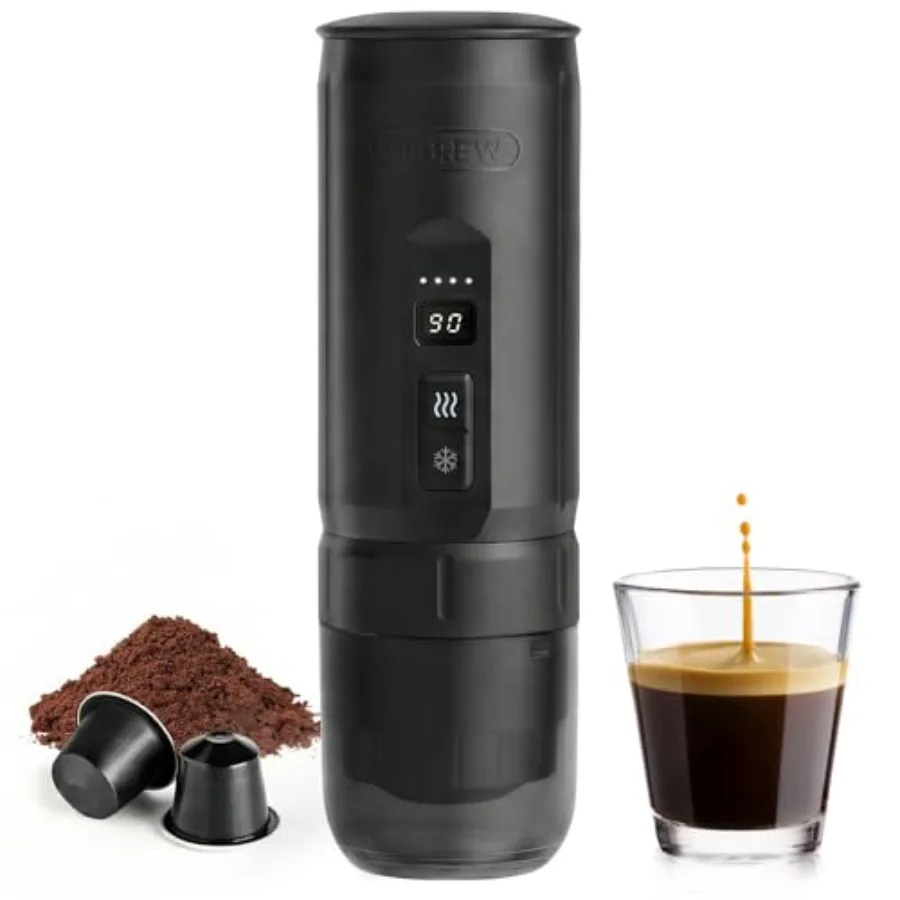 H4C Classic - Máquina de Café Expresso Elétrica Portátil Recarregável USB-C com Bateria Removível Compatível com Café Moído