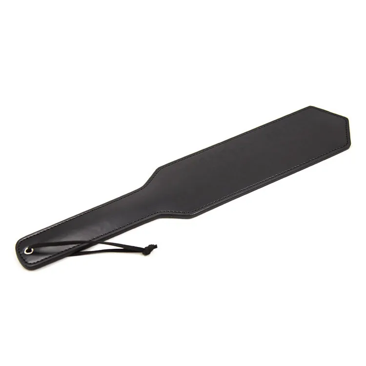 Black leather  paddle Whip Rhombic Head