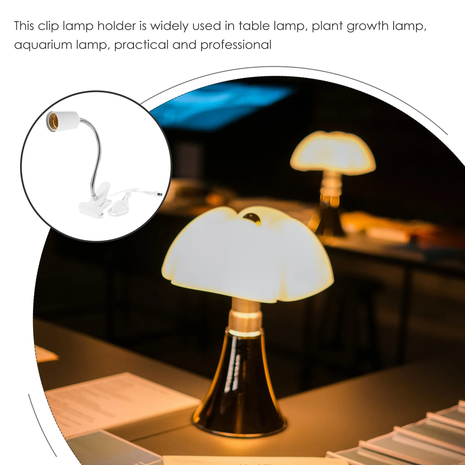 

Adjustable Clip Holder Flexible Stand For Reptiles Plants Room Grow Light Lamp Light Bulb Fixture Clamp On