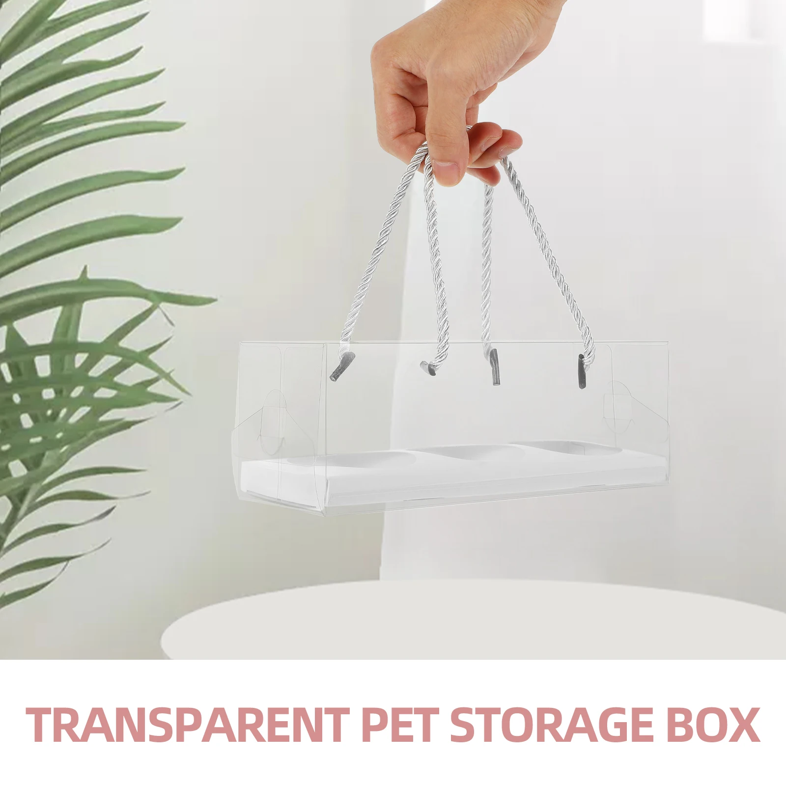 

5 Pcs Transparent PET Storage Boxes 7 28x2 56x2 56 Inches Gift Boxes Bulk Cases Party Wedding Birthday Gifts Packaging