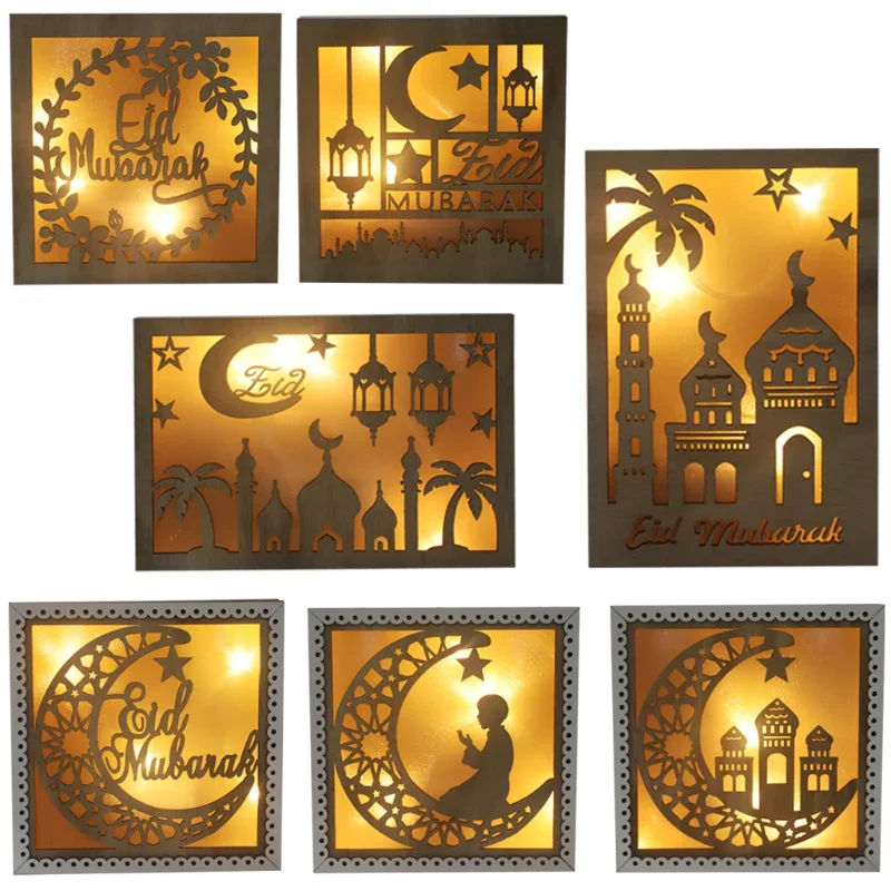 Ramadan LED Night Light Bar Home Party Decoration Props Eid decoration Ornaments Art Decoration Lamp 2022 Happy New Year Gift