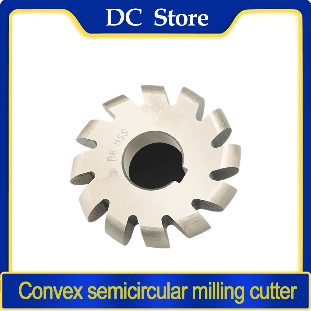 HSS Concave Convex Arc Milling Cutter, Semicircular Forming Cutter, R1 R2 R3 Sizes, Tool for Industrial Metal Groove Processing