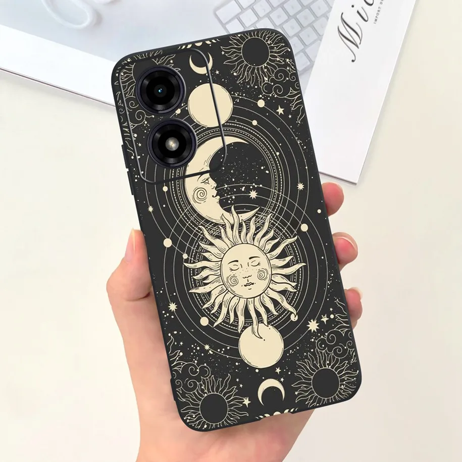 For Motorola Moto G04 2024 Case New Fashion Flower Painted Slim Soft Silicone Matte Cover For Moto G04S G 04 XT2421-2 E14 Bumper