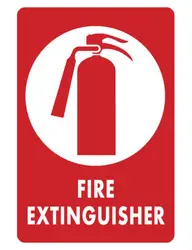 FIRE EXTINGUISHER SAFETY SIGN Durable Aluminum WEATHER PROOF NO RUST SIGN #317