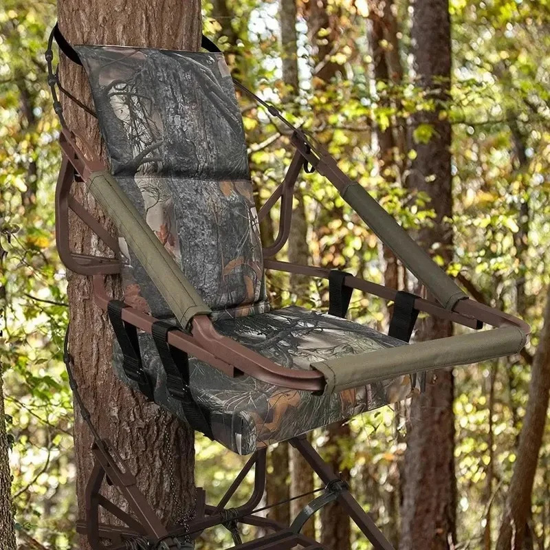 Treestands Replacement Seat Rest Treestand Seat Cushion with Back Camouflage Adjustable for Outdoor Sports Adventure Field