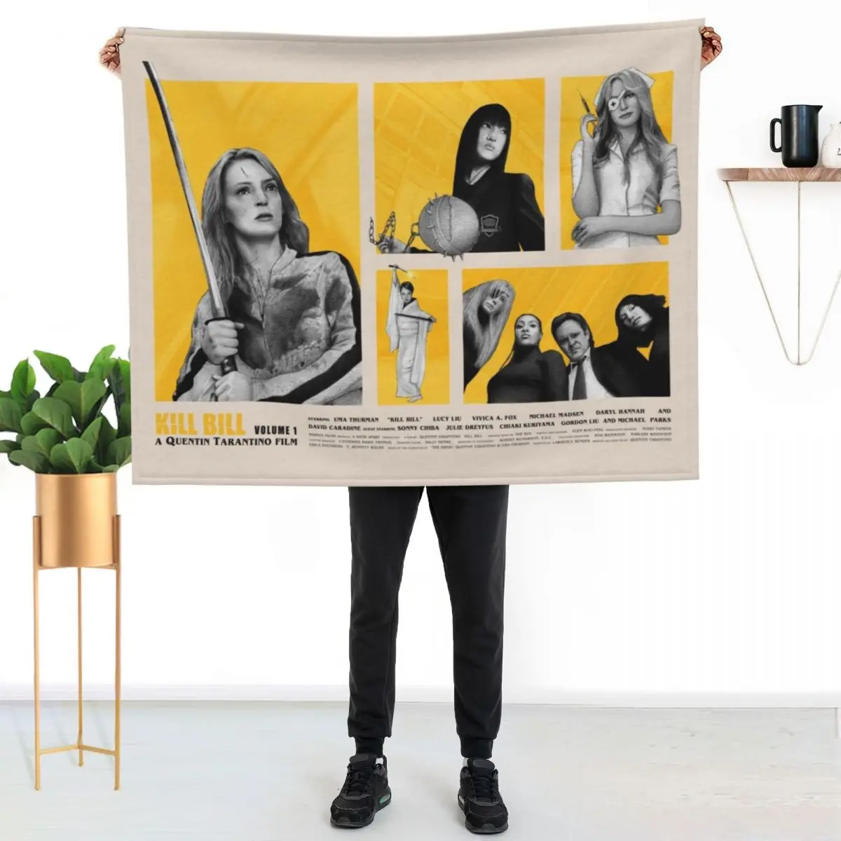 Kill Bill Vol. 1 Movie Poster Design Throw Blanket Furry Single Beautifuls Sofas Decorative Sofa Soft Beds Blankets