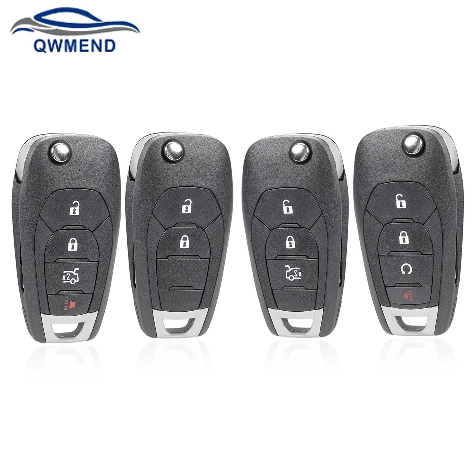 QWMEND 315/433MHz Smart Remote Car Key For Chevrolet Colorado Cruze Trailblazer Onix LXP-T003/LXP-T004 ID46 Chip 2/3/4 Buttons